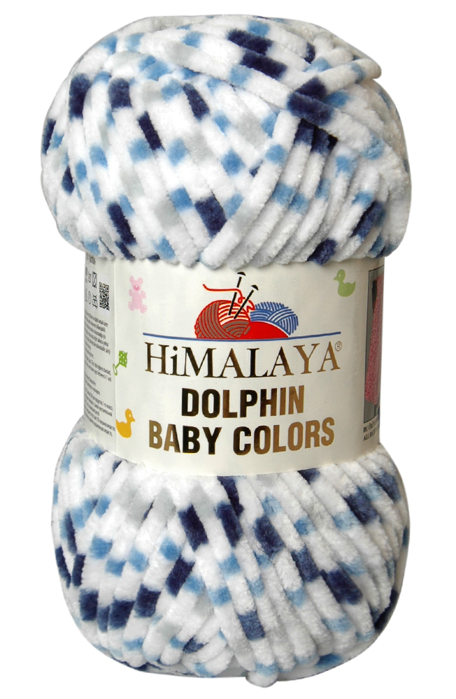 5 ovillos de 100 g, 500 g Ovillo de lana para tejer Himalaya Dolphin Baby Colours 80401 color blanco y verde